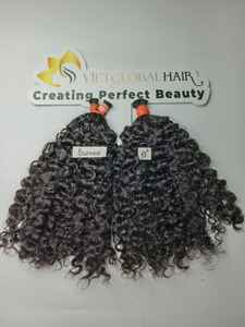 Pelo a granel rizado birmano caliente color natural 100% cabello humano crudo vietnamita cutícula alineada cabello - Product Image 6