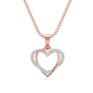 Heart's Desire Rose Gold Diamond Pendant Elegante y lujoso Jewelry Charm - Product Image 4