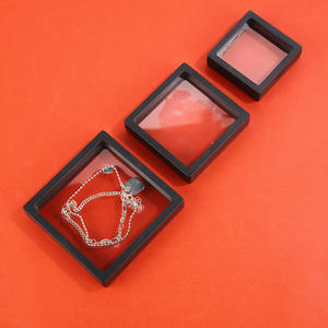 Boîte de présentation de bijoux de luxe personnalisée avec logo, en film PE flottant, vente en gros, boîte d'emballage de bijoux en film PE noir et blanc avec tiroir, en vrac - Product Image 2