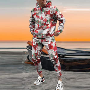 Ensemble de survêtements de sport de haute qualité pour hommes, survêtements de Noël avec col à capuche pour la saison d'hiver, nouveauté - Product Image 6