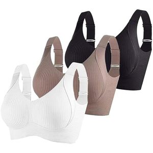Sujetador de mujer ODM sin costuras de una pieza, de copa completa, sin aros, push-up, transpirable, anti-caída, para verano, talla grande, tejido a medida, para uso diario - Product Image 1