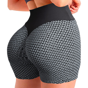 Shorts d'été à taille haute et élasticité personnalisés en gros, taille plus, pour femmes, yoga, sport, gym, séchage rapide, coupe ajustée, streetwear - Product Image 3