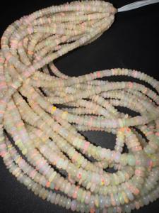 Cuentas de piedra Rondelle lisas de ópalo etíope de 3-4mm naturales listas para enviar - Product Image 5