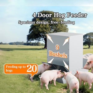 JH-Mech mangiatoia per bestiame all'aperto a 4 porte per 20 maiali completamente cresciuti e maiali alimentatori per suini in acciaio zincato per la vendita - Product Image 4