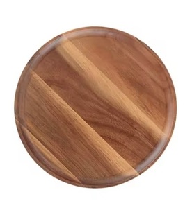 Assiettes de service en bois avec logo personnalisé, parfaites pour les mariages, les cadeaux, les restaurants et les cafés. - Product Image 6