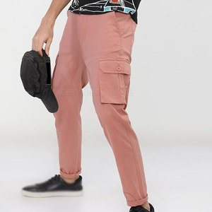 Pantalones cargo informales para hombre al por mayor cintura alta botón cierre de mosca ligero 100% algodón secado rápido invierno ropa deportiva recta - Product Image 4