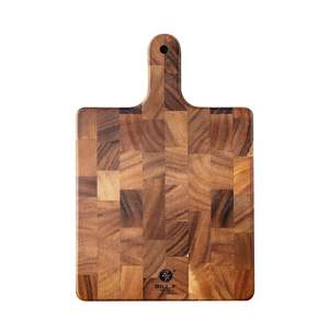 Planche à découper en bois massif durable avec bords arrondis et rainure pour le jus pour une utilisation en cuisine commerciale - Product Image 2