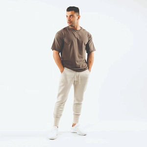 Pantalones Deportivos Casuales para Hombre, con Cordón Ajustable, Lavados, Otoño Invierno, 100% Algodón, Ecológicos, Antiarrugas - Product Image 2