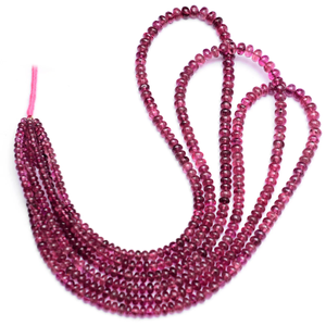 Cuentas Redondas Lisas de Turmalina Rubelita AAA de 3.50mm-5mm, Turmalina Rosa Natural, Piedra Preciosa, Cuentas Sueltas para Joyería - Product Image 2