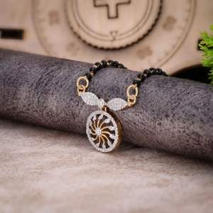 Elegant Round Diamond <b>Mangalsutra</b> with <b>Modern</b> <b>Design</b> for Traditional and Contemporary Style - Product Image 1