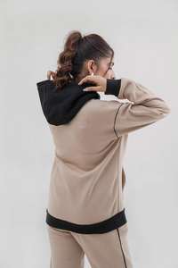 Ensemble survêtement deux pièces personnalisé pour femme : sweat à capuche et pantalon de jogging décontracté – Vente en gros OEM - Product Image 5