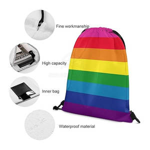 Sac à dos à cordon en polyester unisexe de haute qualité Style décontracté direct d'usine avec fonction GPS de logo personnalisé pour les cadeaux à la mode - Product Image 4