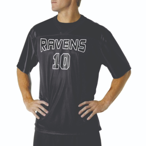 Custom Oversized Boxy Cropped American Football Jersey <b>Retro</b> Mesh Breathable Screen Print Sublimation <b>Fabric</b> Streetwear Short - Product Image 5