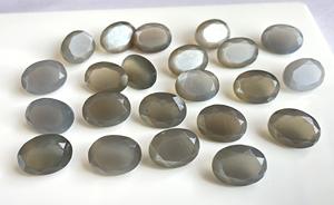 Piedra Lunar Gris Natural de 4x6 mm a 10x12 mm, Ovalada, Facetada, de Primera Calidad - Piedra Lunar Gris Ovalada Facetada - Product Image 5