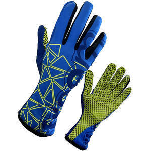 Guantes de carreras azul marino F1 guantes de agarre amarillo silicona, - Product Image 1