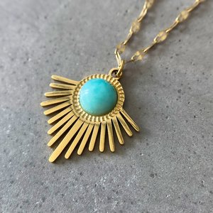 Collar de Turquesa Natural que Cambia de Color para Mujeres y Niñas, Regalo de Aniversario, Cumpleaños y Celebración - Product Image 1