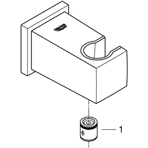 Pour GROHE Euphoria Cube, coudière de raccordement mural 1/2 pouce avec support mural de douche chromé, accessoires de bain et de toilette - Product Image 5
