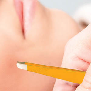 Haute qualité professionnel Portable en acier inoxydable Mini pince à épiler ensemble marque privée pince à sourcils pointe inclinée sac à outils de beauté - Product Image 6