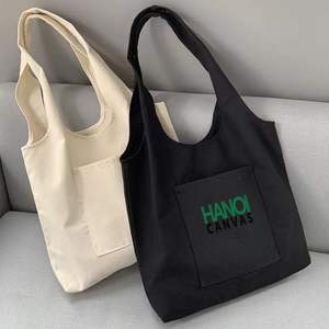 Sac fourre-tout en toile de coton fait main pour femmes sac de voyage réutilisable écologique imprimé logo personnalisé taille personnalisable - Product Image 6