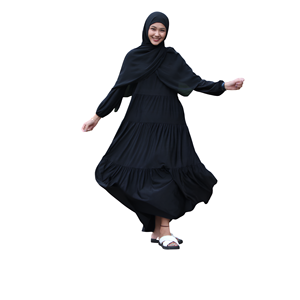 Robe longue vêtements pour femmes musulmanes manches longues Design ethnique sensation de main douce Durable haute qualité Zevanya - Product Image 3