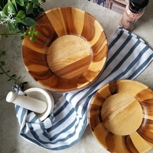 Bol en bois de service à dessert fait main salade et collation bols de restauration ensemble de vaisselle de présentation des aliments prix de gros - Product Image 5