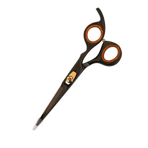 Ciseaux de coupe de cheveux en gros de couleur noire enduite de la meilleure qualité ciseaux de salon de coiffure de beauté en acier inoxydable avec vis dorée - Product Image 4