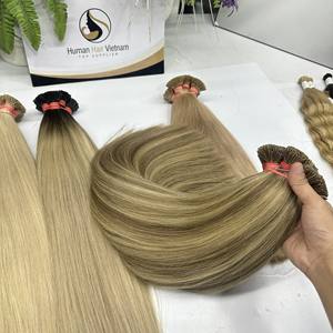 Superventas de alta calidad 100% Remy Virgen cutícula alineada queratina I-Tip preadherido estilo ondulado Natural extensiones de cabello humano - Product Image 6