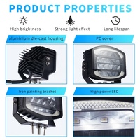 Fabricant étanche IP67 5 7 9 pouces 12V 24V combinaison de véhicule de toit de travail blanc ambre barre de lumière LED hors route pour semi-remorque