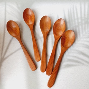 Wholesale Eco-friendly Natural Custom Logo <b>Spoons</b> Rosewood Wooden Wood Made In Vietnam High Quality Cutlery Flatware - Product Image 1