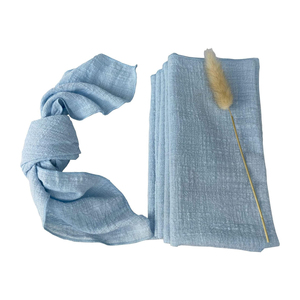 Serviettes en lin 100% personnalisées Accessoires en tissu personnalisés de style classique pour les mariages, les restaurants et les tables d'avion - Product Image 1