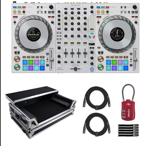สินค้ากำลังจัดส่ง Pioneer DDJ-FLX10-W คอนโทรลเลอร์ดีเจ 4 ช่องสัญญาณ สำหรับ rekordbox และ Serato DJ สีขาว พร้อมเคสสีเงิน - Product Image 1