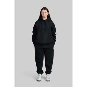 Sweat à capuche pour homme en molleton français délavé à l'acide avec fermeture éclair et coutures plates - Noir moucheté 100% coton, fabrication canadienne, style streetwear - Product Image 2