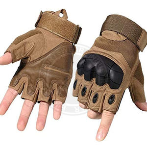 Gants tactiques respirants demi-doigt en cuir PU, gants de cyclisme en cuir PU - Product Image 4
