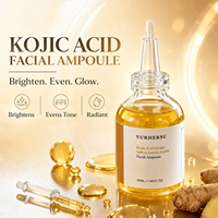 YURHERSU Ampoules Faciales à l'Acide Kojique, Curcuma et Niacinamide 50 ML – Sérum Éclaircissant Unifiant le Teint et Révélateur d'Éclat – Fournisseur de Soins de la Peau en Gros