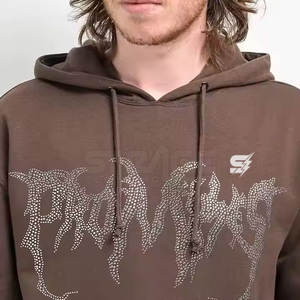 Fabricant pakistanais de sweats à capuche en polaire avec strass pour hommes - Vente en gros écologique en stock - Product Image 3