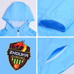 High Quality Eco-Friendly <b>Men's</b> Soccer Football Windbreaker <b>Jacket</b> Customized Logo Player Training Tracksuits Windproof Summer - Product Image 6