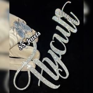 VVS Jewelry 925 Silver Iced Hip Hop Style Nombre Charm Necklace Moissanite Diamond Letter Colgante Regalo del Día de la madre - Product Image 6