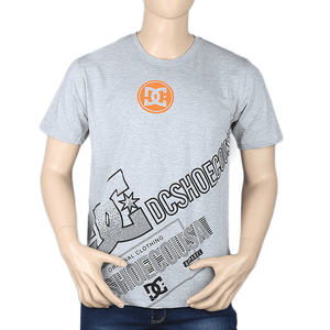 Camiseta de manga corta con cuello redondo y estampado para hombre - Gris - Product Image 2