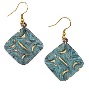 Dernières tendances en matière de boucles d'oreilles en cuivre bicolore, achetez des boucles d'oreilles noires aux prix les plus bas pour des boucles d'oreilles longues et audacieuses aux couleurs vives. - Product Image 5