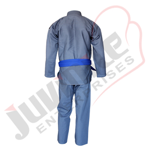 2025 OEM fabricante 100% algodón gris Color 450gsm tejido de perlas logotipo personalizado Pro Kimono Jiu Jitsu Gi uniforme para adultos - Product Image 5