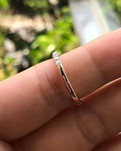 Bague de mariage en diamant cultivé en or 10 carats bijoux en diamant de laboratoire bague d'éternité en diamant rond bague de fiançailles cadeau pour alliance - Product Image 3