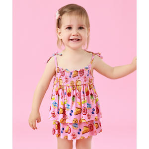 ชุดบอดี้สูทผ้าถักแบบเสื้อกล้ามสำหรับเด็กผู้หญิง - Product Image 3