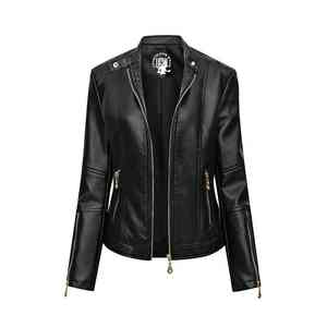 Women's Long Sleeve Quilted Cotton Denim Jacket Custom Quantities Available in <b>Black</b> Blue with Pockets OEM <b>Coat</b> Newest Style - Product Image 3