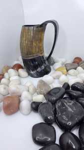 Tasse en corne faite à la main, verres rustiques et écologiques, tasse élégante et durable, parfaite pour le café, le thé, le whisky, les repas en plein air - Product Image 4