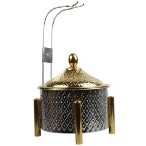 Admirable Design Round Stainless Steel Chafing Dish With Diamond Pattern Hanging <b>Food</b> <b>Warmer</b> <b>Buffet</b> Server Dish At Low Price - Product Image 2