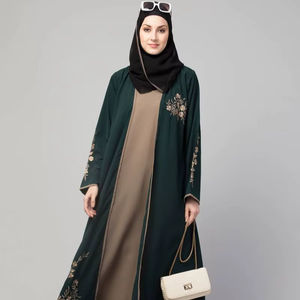 Wholesale Plain Abaya Solid Color Simple Modest <b>Islamic</b> <b>Clothing</b> Abaya Muslim Dresses for Women Dubai Abaya - Product Image 1