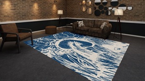 Alfombra Persa de Lana Anudada a Mano, Diseño Personalizado, Pelo Medio, Abstracta, Ecológica, Apta para Mascotas, 12 mm de Grosor, para Sala de Estar - Product Image 5