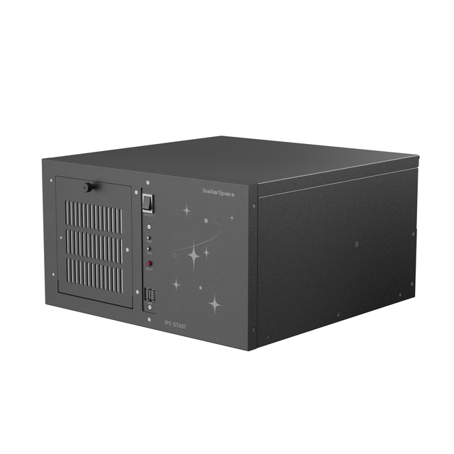 StellarSpace 4U Industrial PC i7-10700 16G 512G SSD Wall Mount IPC-H607-ZM Dual LAN 6 COM Industrial Control PC Computer