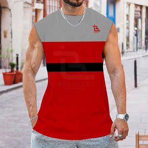 Diseño de alta calidad Precio al por mayor Camiseta para hombre Camiseta corta sin mangas Cuello redondo Camiseta para hombre a la venta - Product Image 2