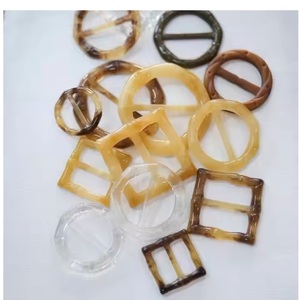 Boucles de ceinture en corne de buffle personnalisables Anneau de maillot de bain réglable pour manteau et vêtement Vêtements Boucle unique de style animal - Product Image 4